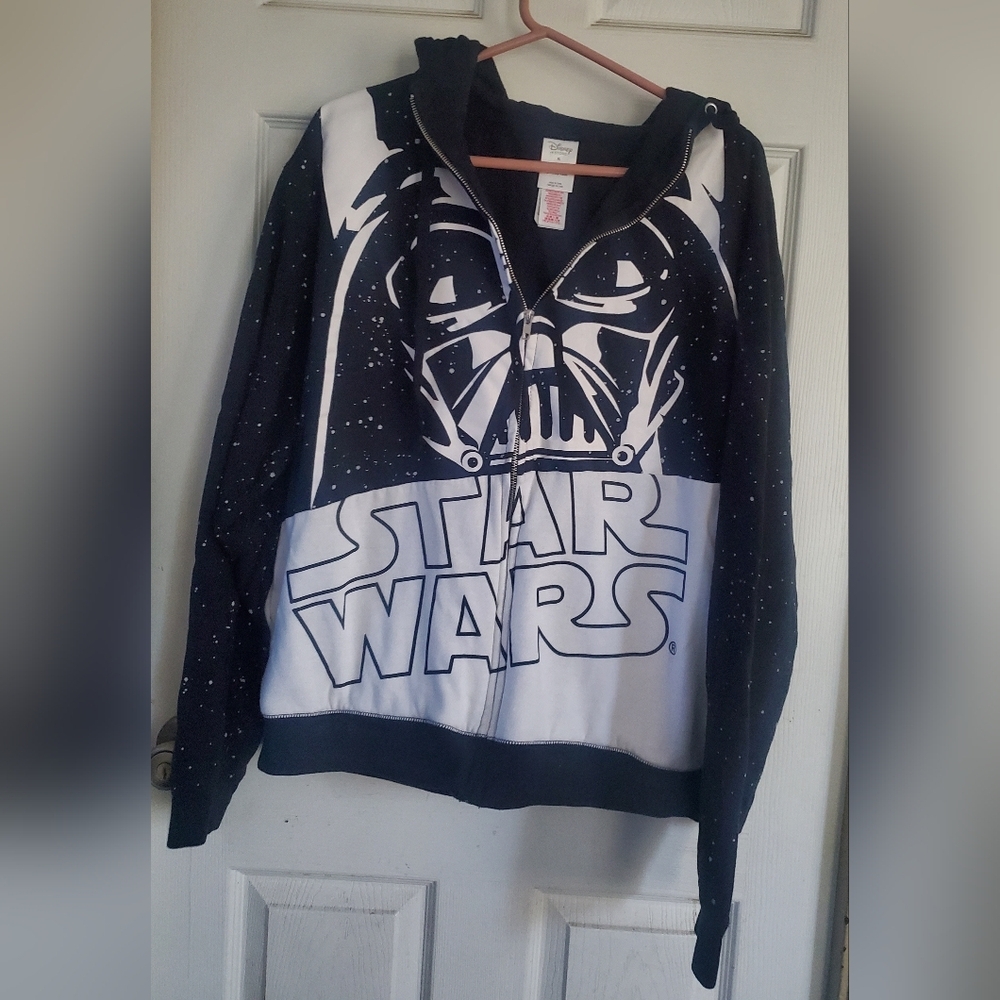 Disney Store Star Wars Darth Vader Zip-Up Hoodie - Black & White
